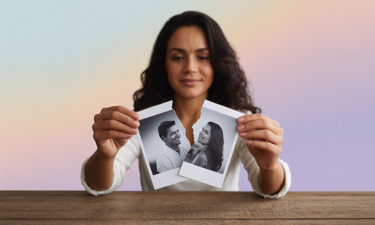 Mulher planejando 2026 com serenidade em ambiente feminino e acolhedor.